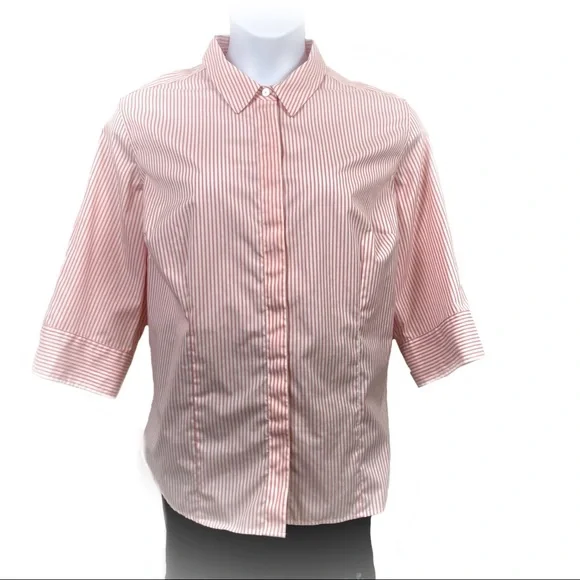 EUC Liz Claiborne 3/4 sleeve button down top - Picture 1 of 10